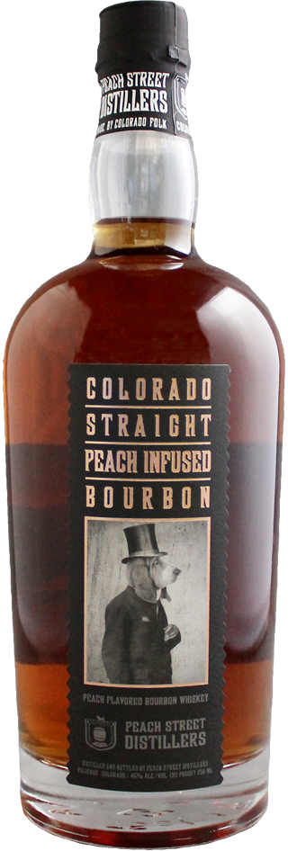 Colorado Straight Peach Infused Bourbon by Peach Street Distillers